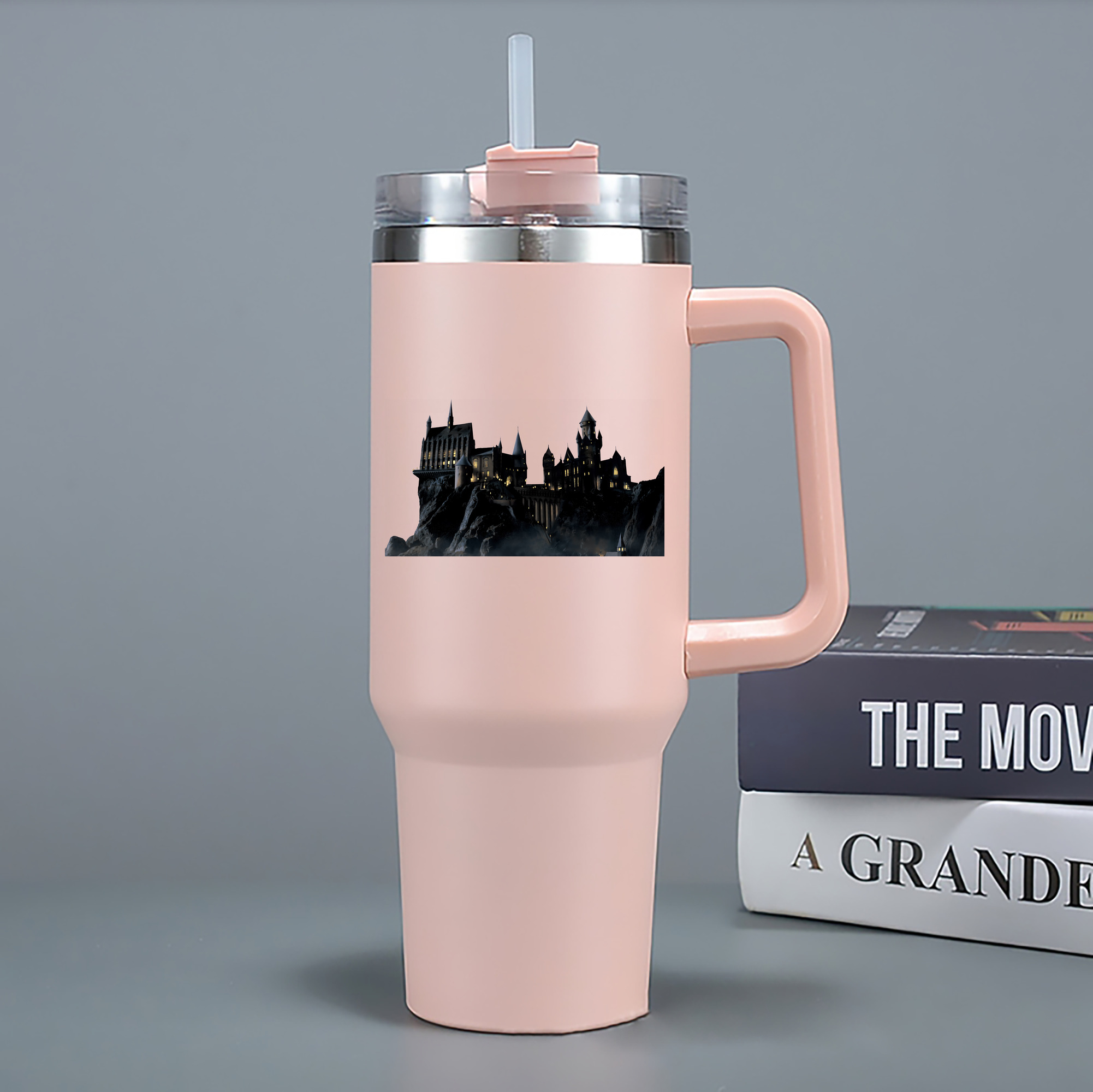 （画像用） Harry Potter ハリー・ポッターシリーズ 1200mL車用タンブラー - クリスタルステッカー（プラスチックストロー付き）